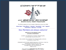 Tablet Screenshot of corvettesofberkshire.org